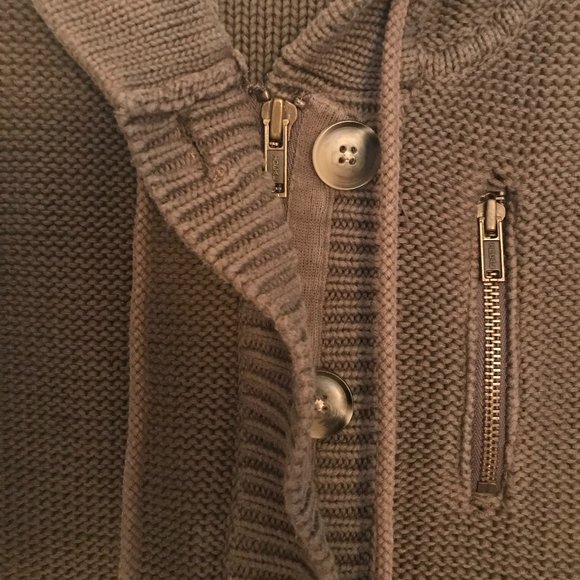 AMERICAN EAGLE ZIP/BUTTON UP HOODIE SWEATER - Picture 4 of 6